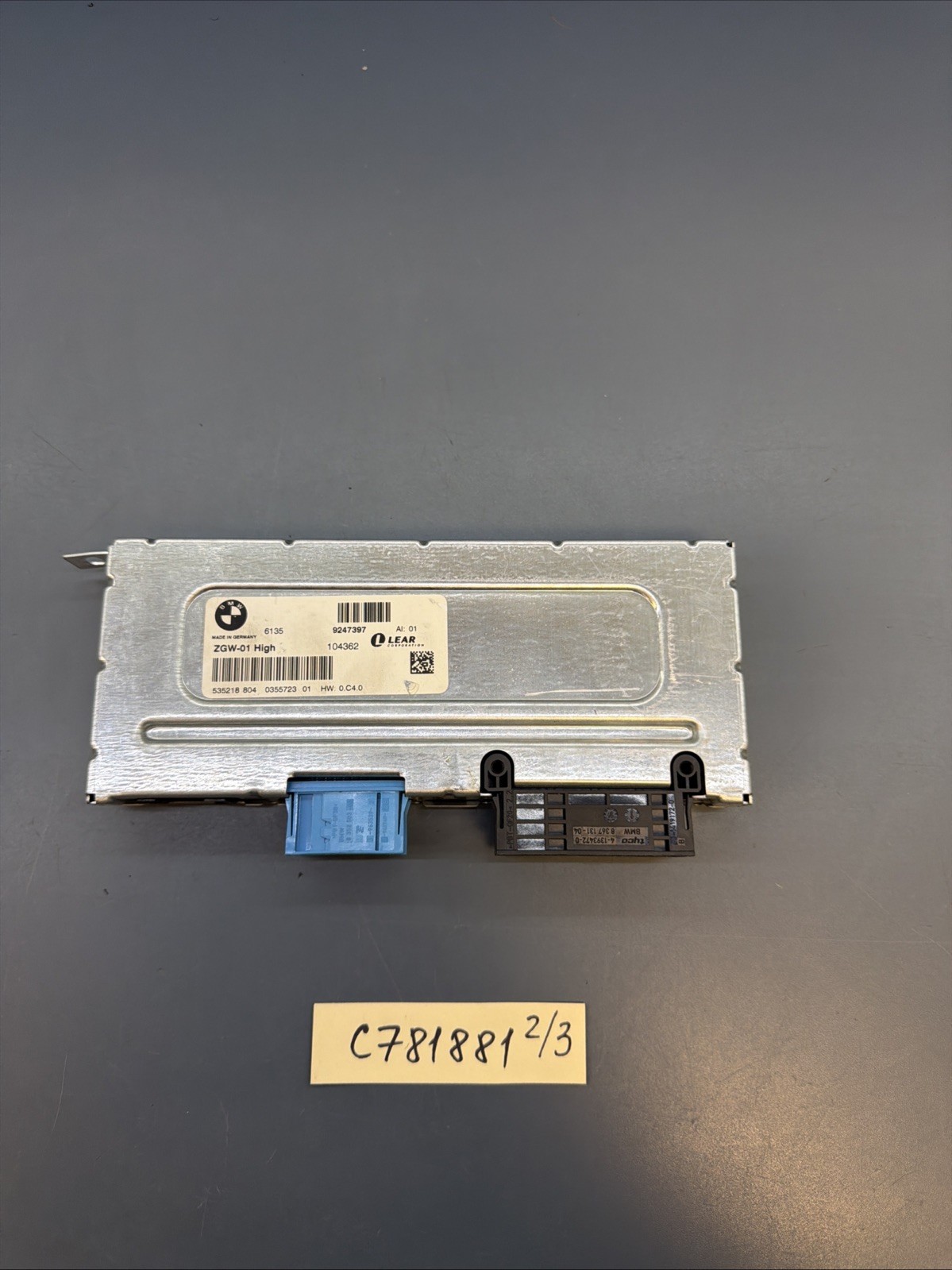 2010-16 BMW 528 535 550 640 650 740 750 CENTRAL GATEWAY CONTROL MODULE 9247397
