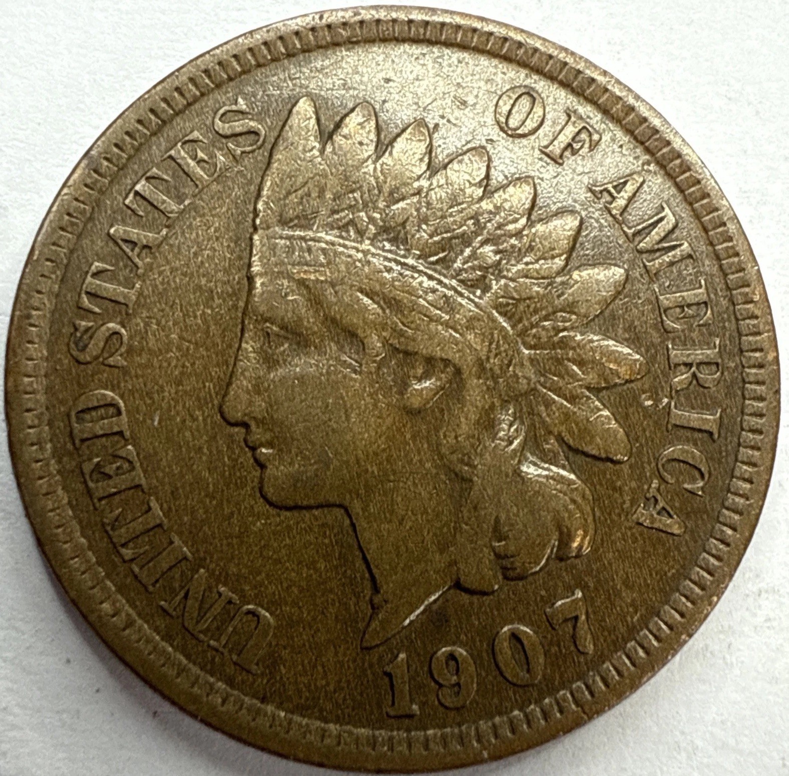 1907 Indian Head Cent Exact Coin Imaged #IND1964