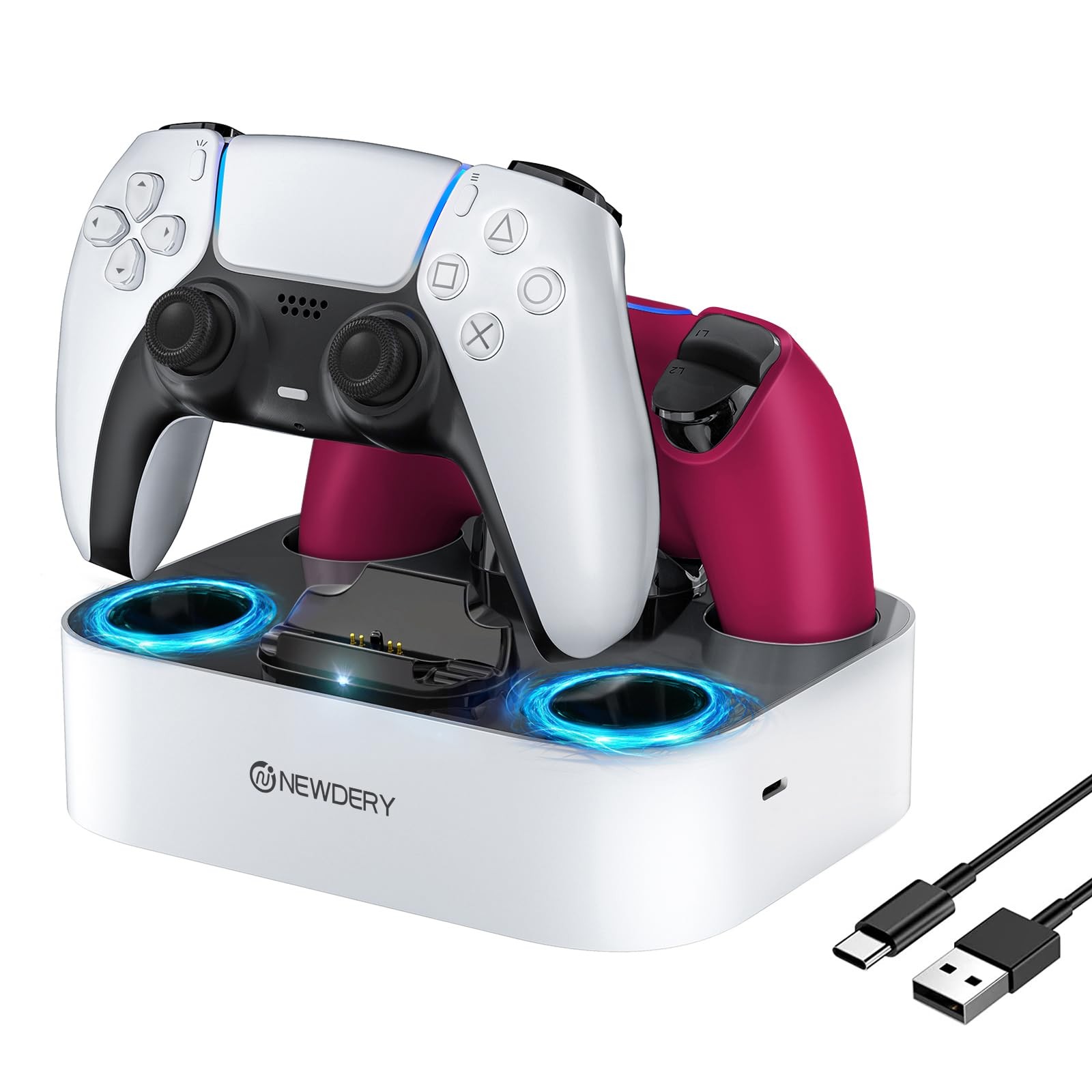 for PS5 Controller Charger Station Compatible with Dualsense Edge, Fast Charg...