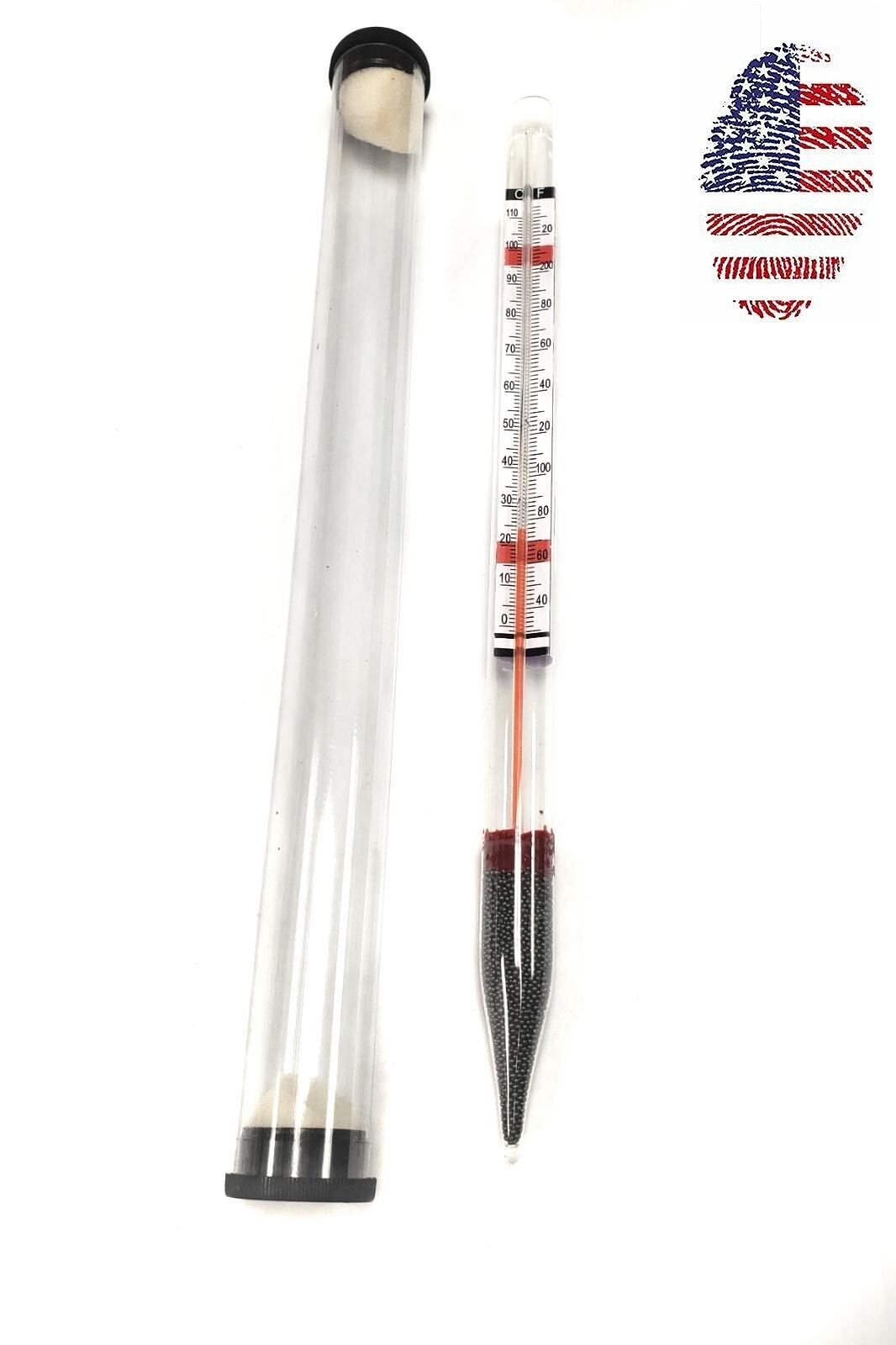 Floating thermometer true brew glass 0F-220F /-20C to105C Beer Wine Moonshine