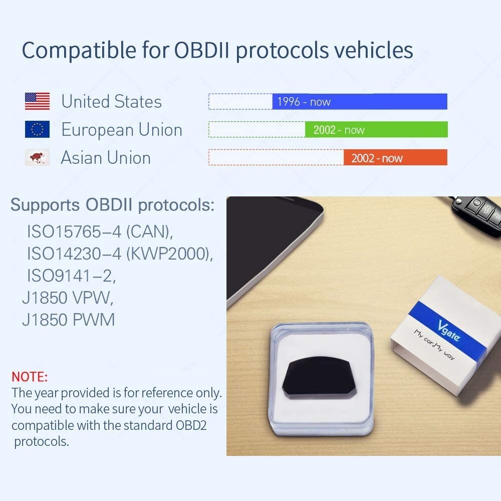 Vgate iCar3 Bluetooth3.0 OBD2 Scanner CodeReader Diagnostic Tool For Android IOS