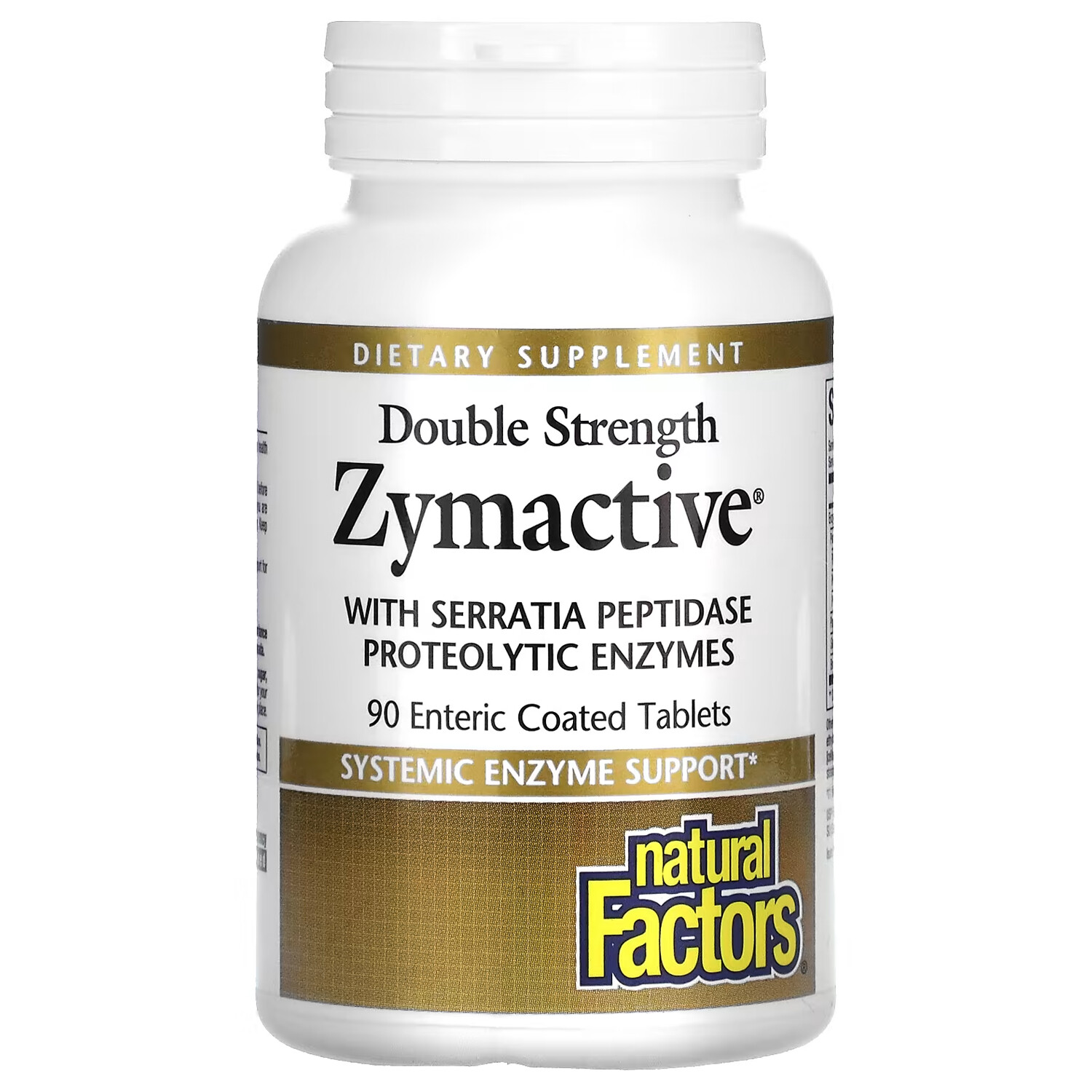 Natural Factors Double Strength Zymactive w/ Enzymes,90 Enteric Coated Tabs