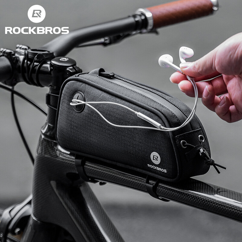 ROCKBROS Bike Top Tube Front Beam Crossbar Bag Narrow Cycling Frame Phone Bag