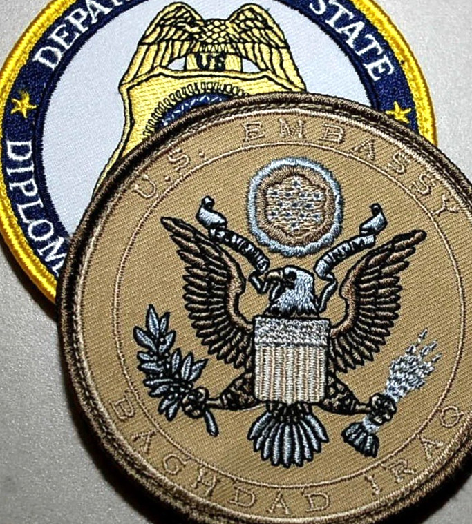 US EMBASSY BAGHDAD vêlkrö 2-PC: PRIVATE CONTRACTOR PMC DIPLOMATIC SECURITY DSS