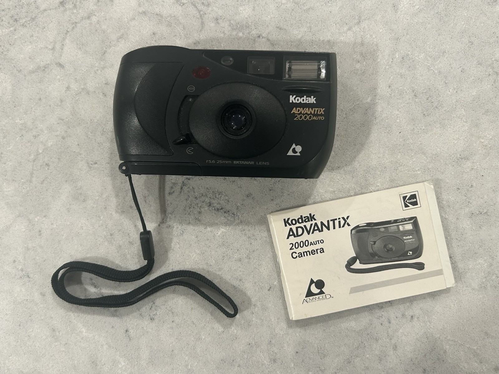 Kodak Advantix Auto APS Film Camera Point & Shoot w/ Wrist Strap & Manual Works