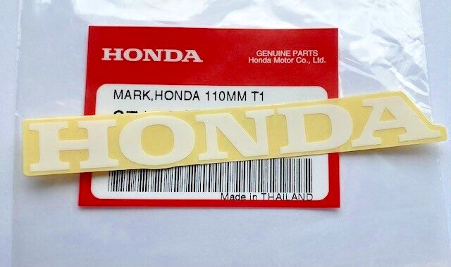 HONDA MARK 110mm WHITE DECAL STICKER LOGO BADGE *** GENUINE HONDA ***