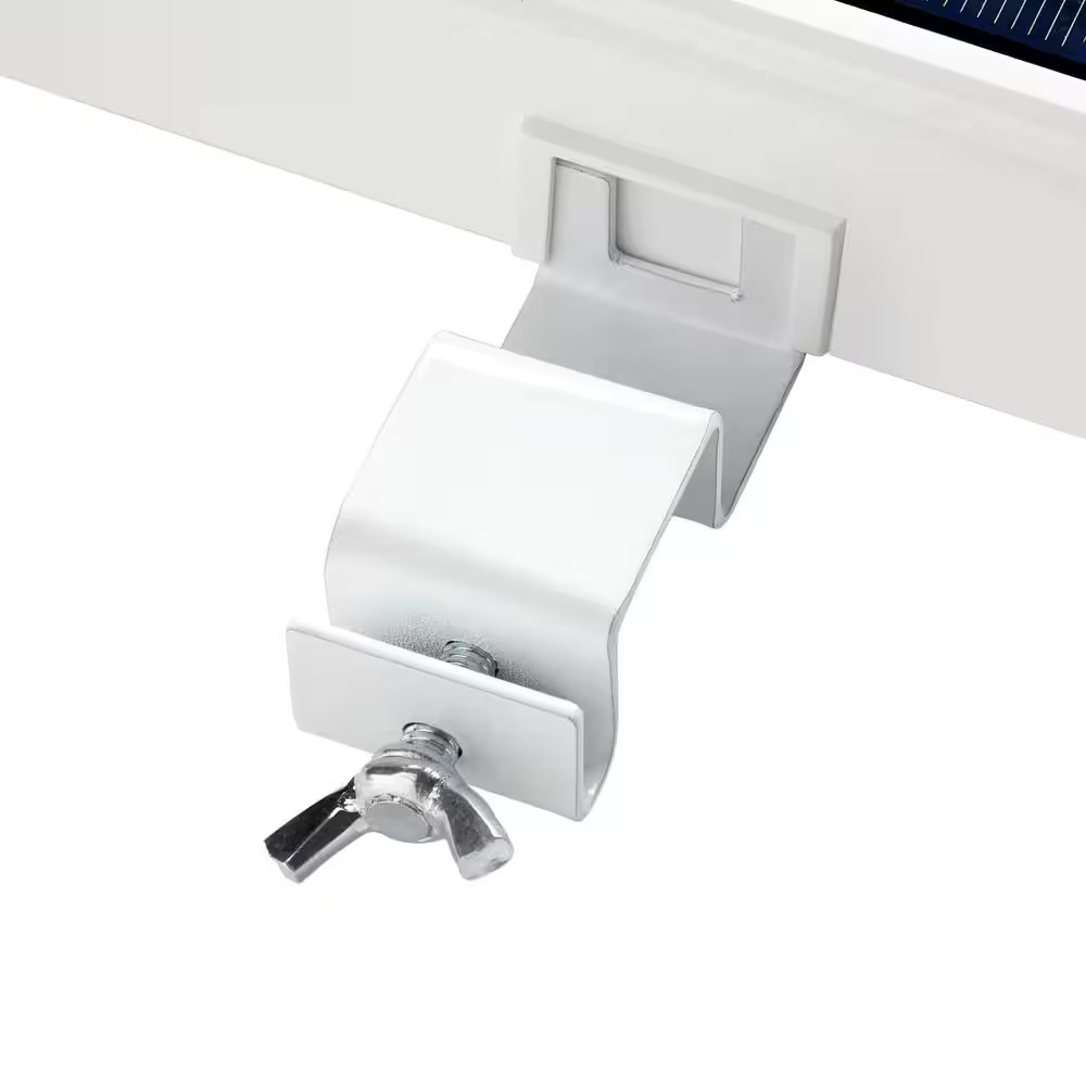 Solar Gutter Lights Outdoor LED Floodlight 2 Pack Weather Resistant Auto On Off