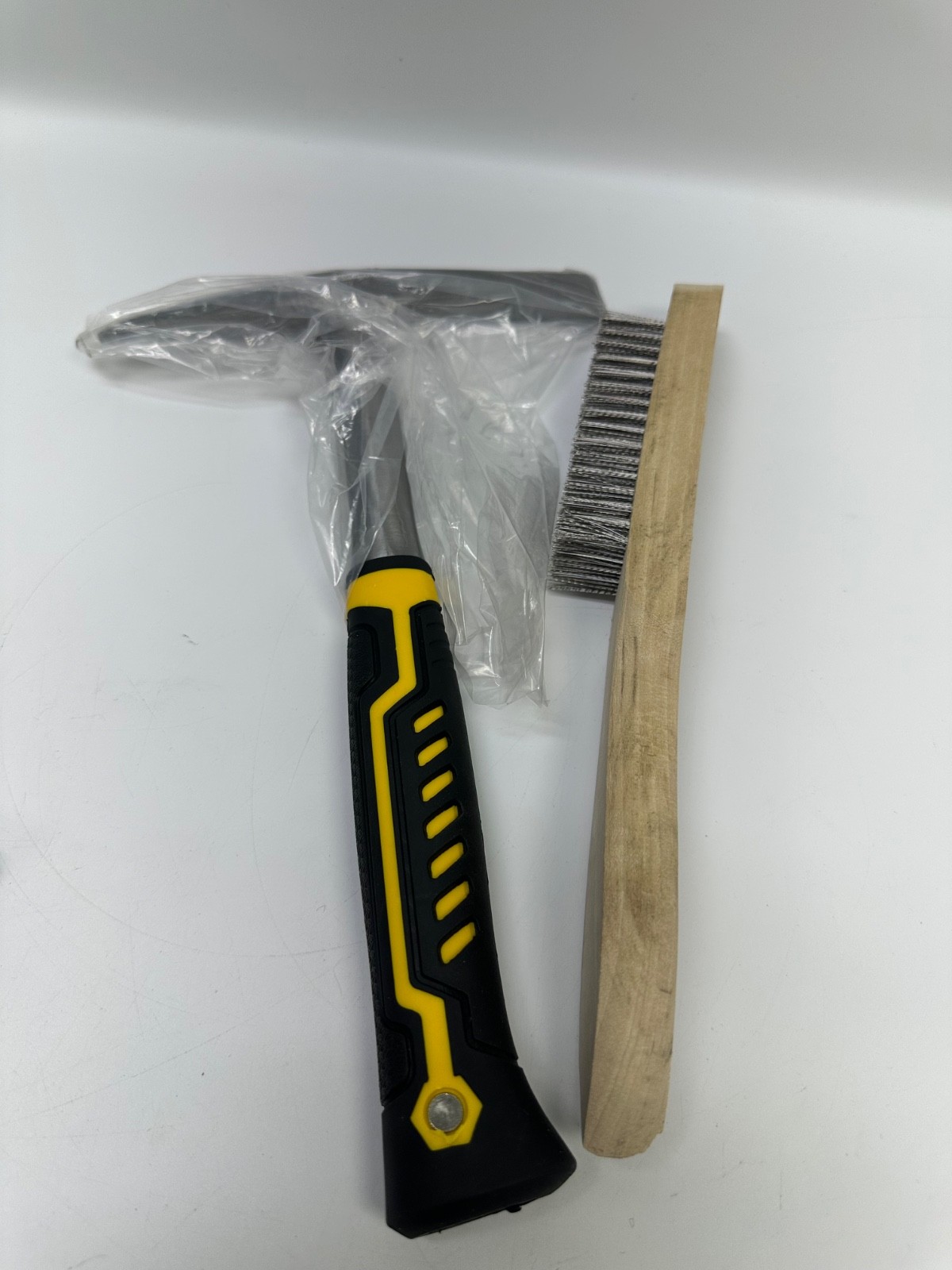 28 oz Welding Chipping Hammer and Wire Brush, 12.4 Inch Heavy Duty Forged Ste...