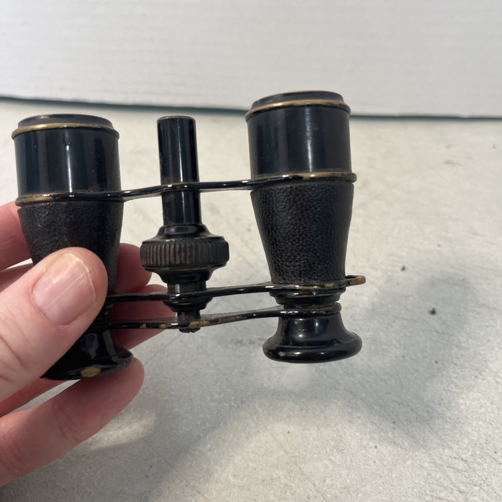 La Favorite Paris Brass Opera Glasses Mini Binoculars With Leather Case