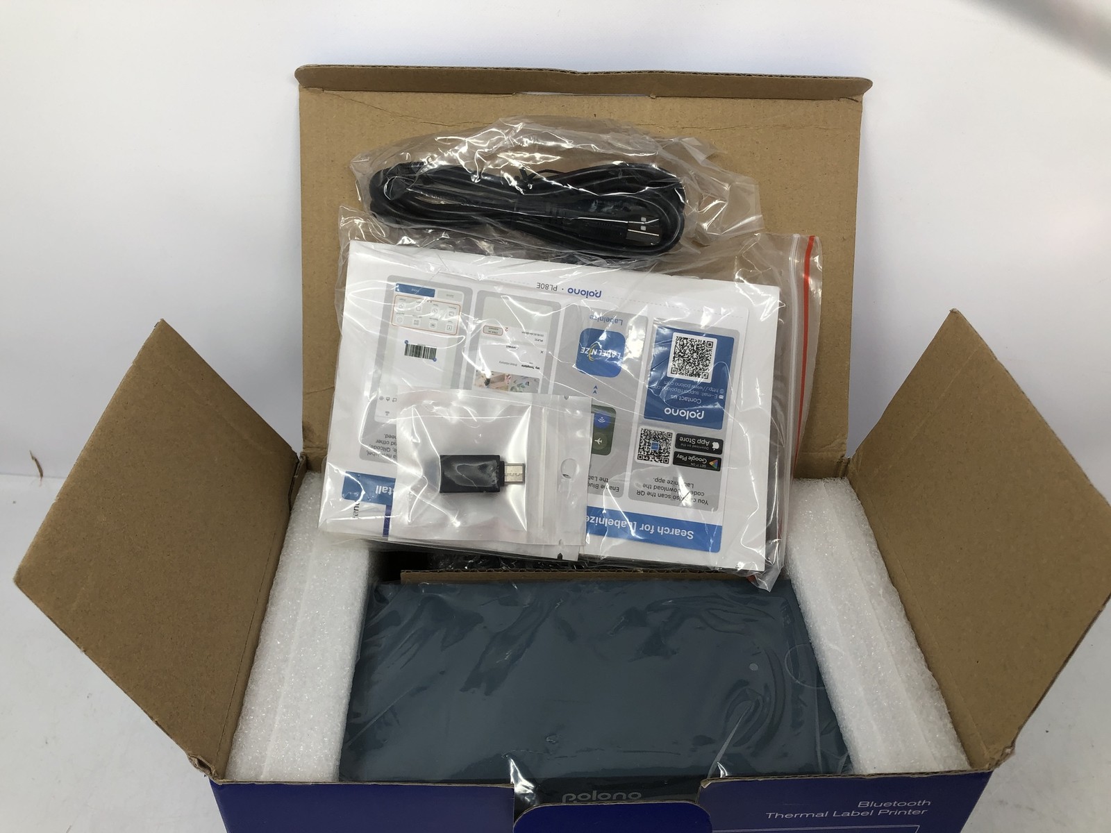 Polono PL80E Bluetooth Thermal Label Printer 203dpi Direct Thermal
