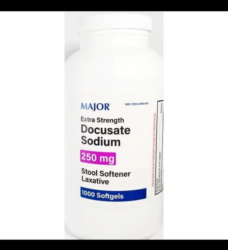 Major Extra Strength Docusate Sodium 250 mg - 1000 Softgels (Colace)