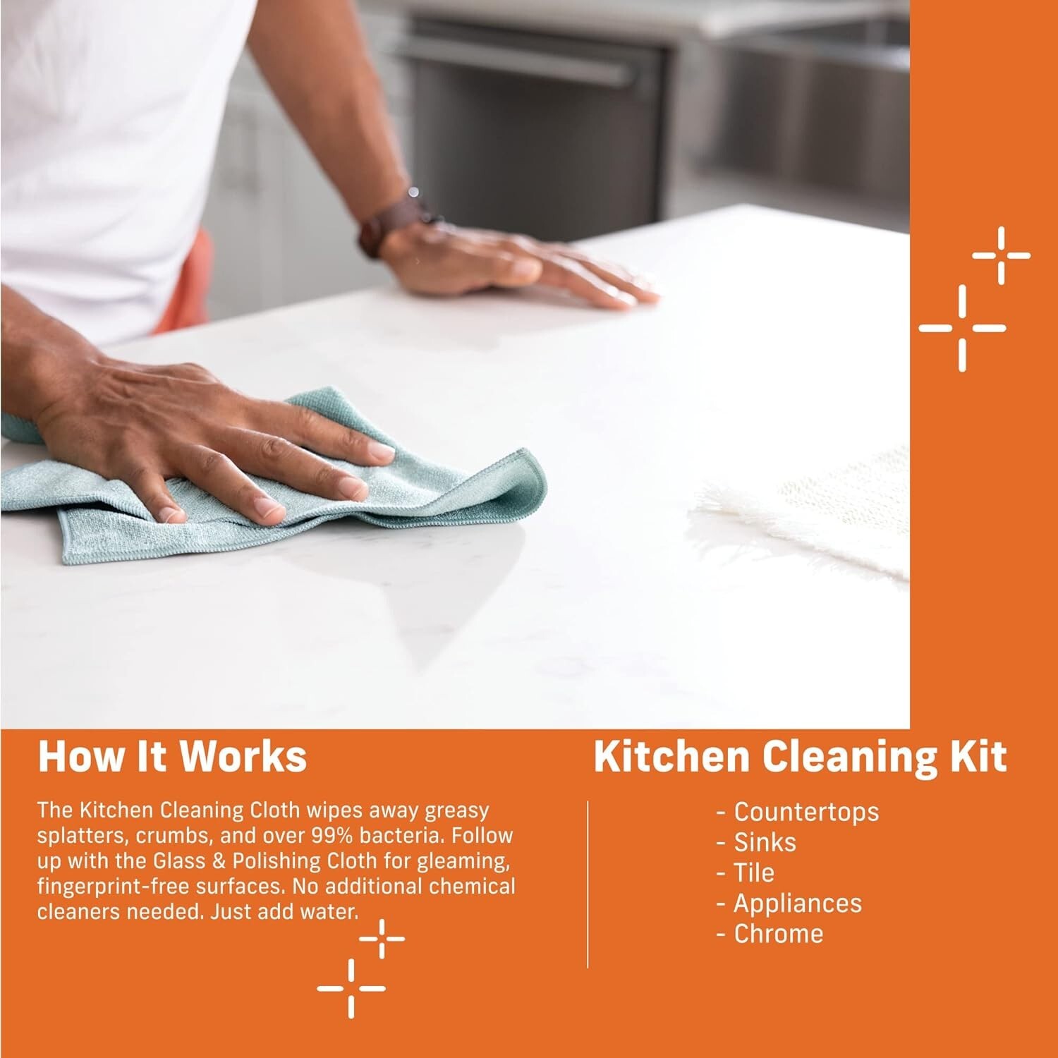 e-cloth 10601 Kitchen Cleaning 2 Cloths