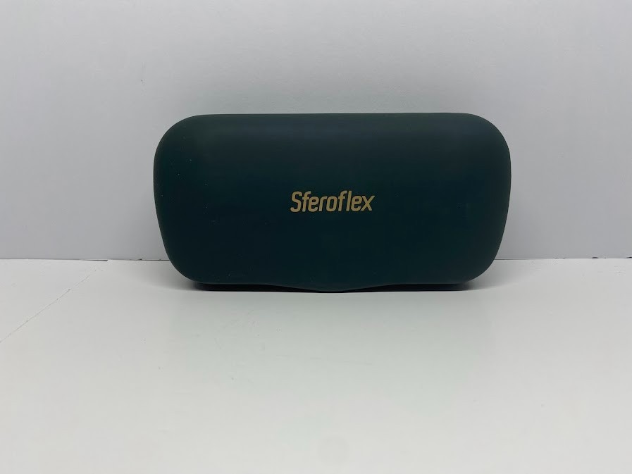 Sferoflex Glasses Case Hard Eyeglass Sunglass Green Clamshell Carrying Case