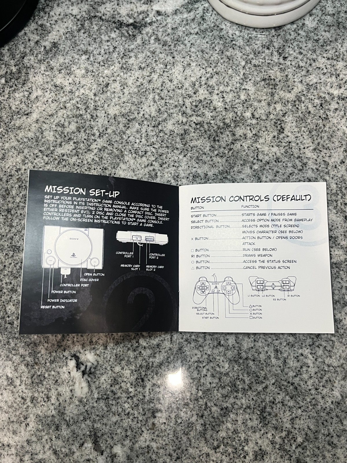 Replacement Manual for - Resident Evil 2 - Sony PS1 Instruction Booklet