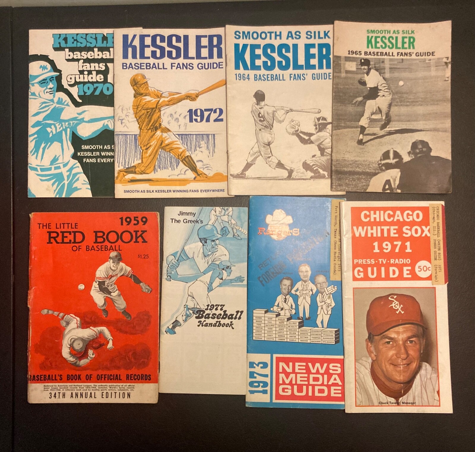 Vintage Baseball Guide & Schedule Lot of 10  - Nice Value!