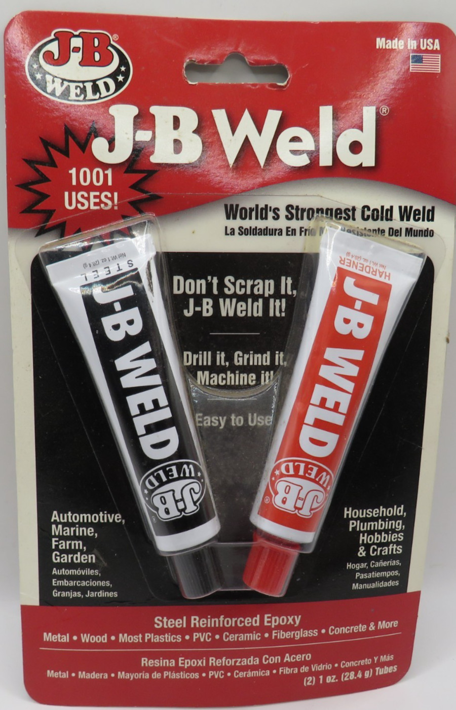 J-B Weld 8265S Epoxy Adhesive-Two 1 Fl Oz Tubes, Dark Gray-1:1 Mixing Ratio-USA