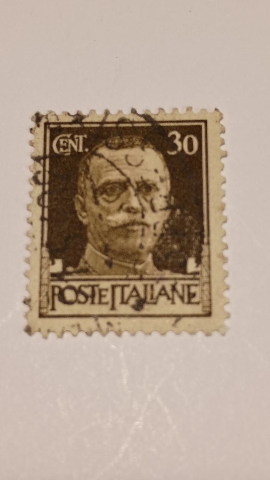 Rare Vintage 1929 King Victor EmmanuelIII Poste Italian 30 Cents
