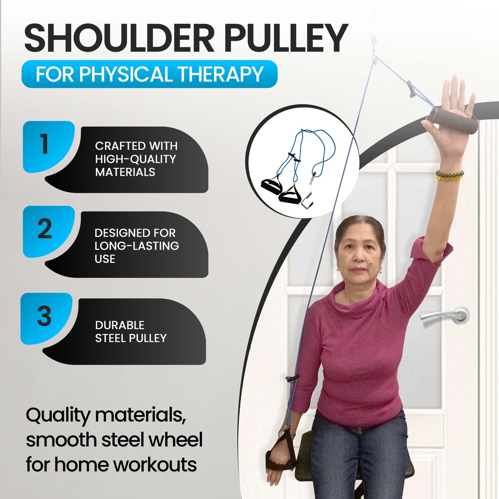 Shoulder Pulley for Physical Therapy - Shoulder Pain Relief | Exercise Equipm...
