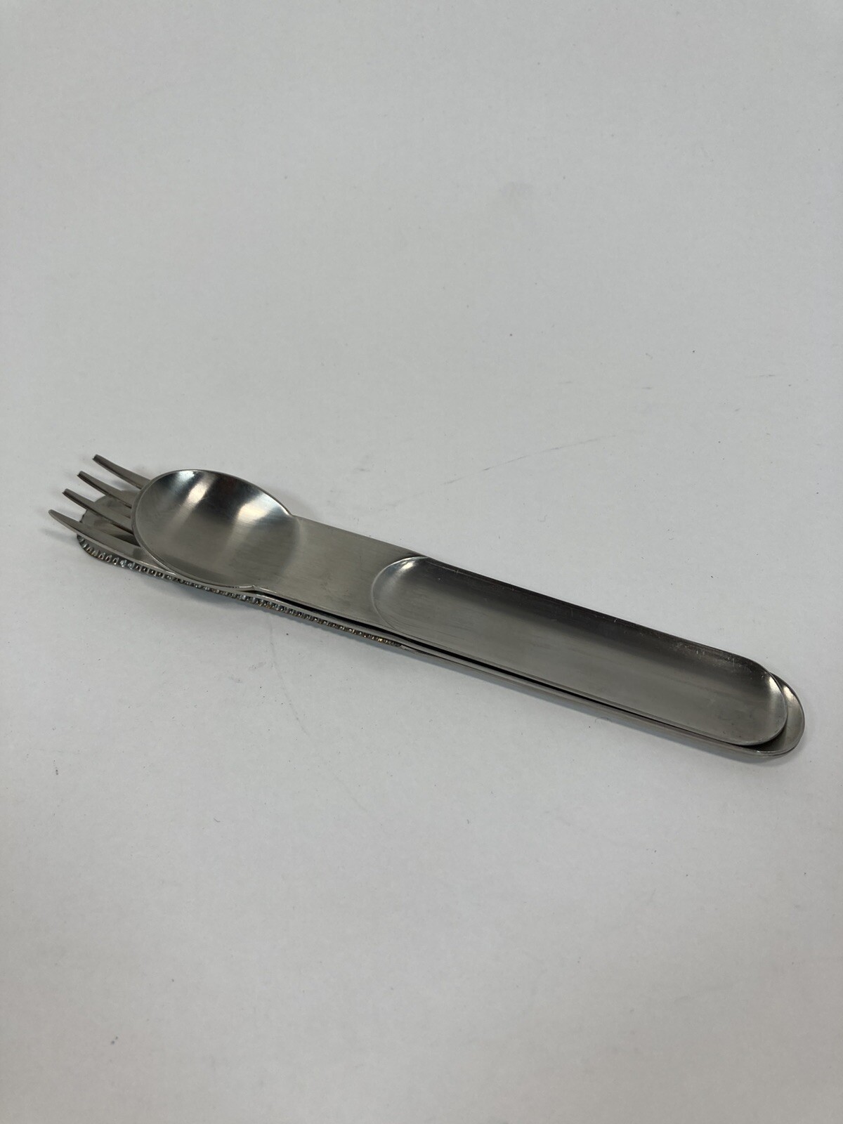 Mono-clip Stainless Flatware Set Peter Raacke Design*Missing large spoon in set*