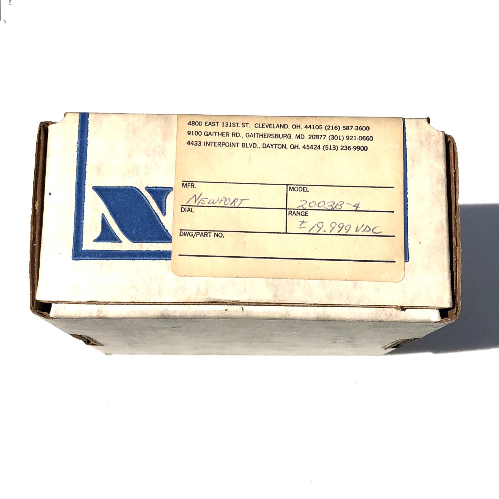 * Newport 2003B-4 D1 LED Digital Panel Voltmeter New Old Stock