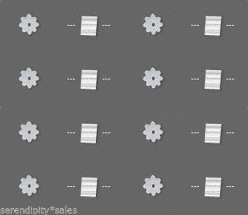 100 Clear PVC KEEPERS for EAR Threads Wires Earrings  Ribbed 3mm STOPPERS