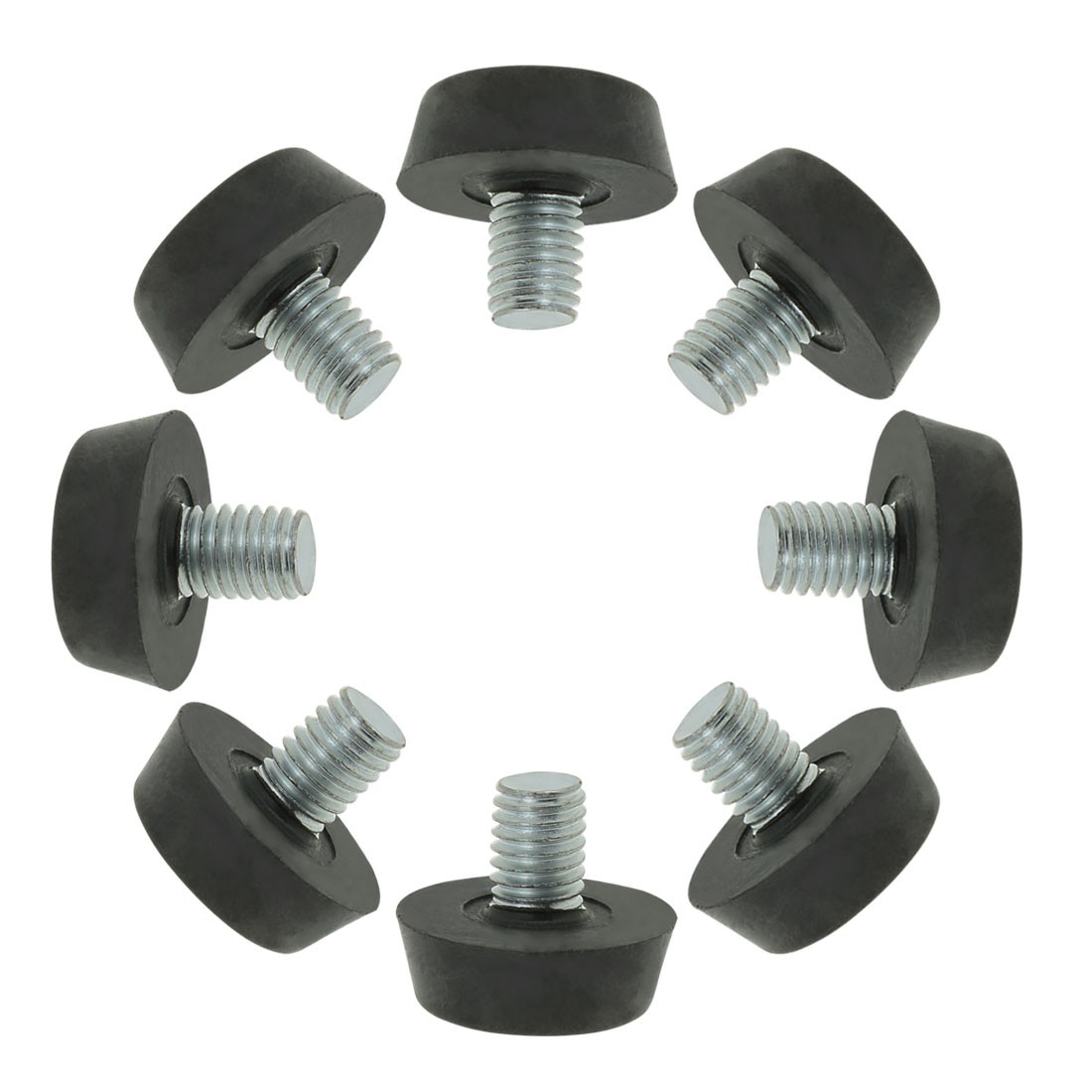 M8 x 10 x 22mm Furniture Glide Leveling Feet for Table Desk Cabinet Leg 8pcs