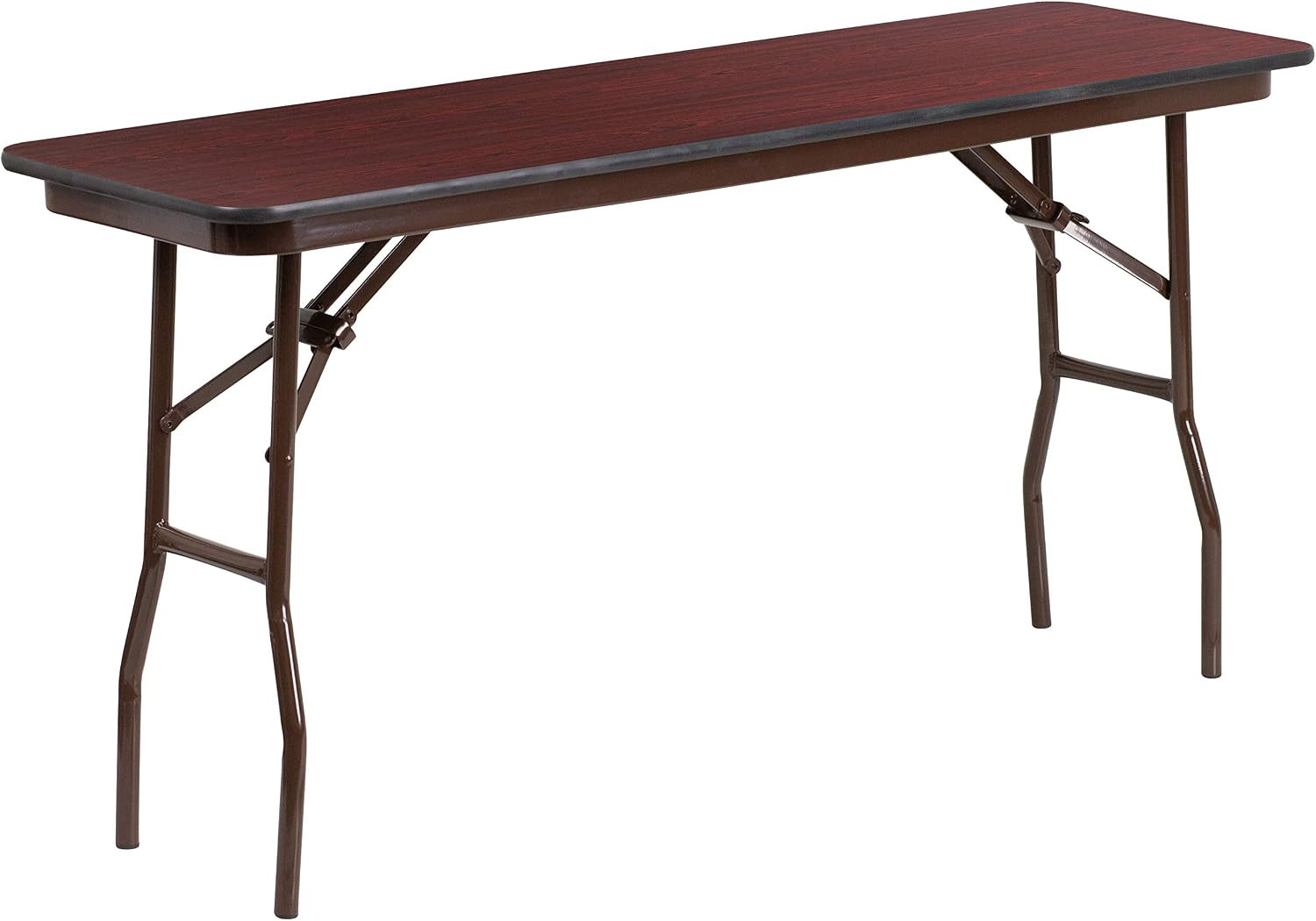 Flash Furniture 5 ft Laminate Folding Training Table, Mahogany | Durable Constru
