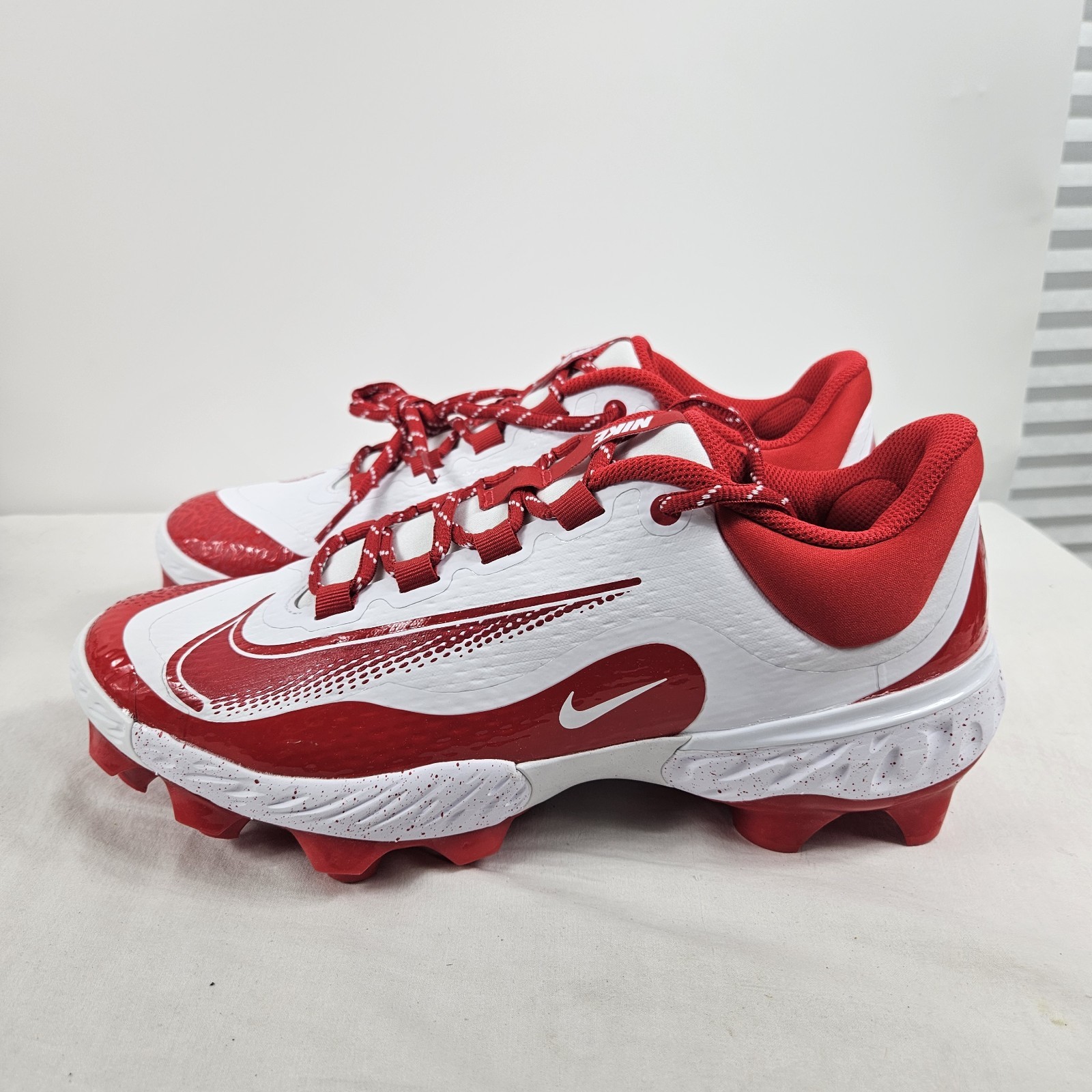 Men's Size 10 Nike Alpha Huarache Elite 4 Low MCS Red Baseball Cleats FD6255-105