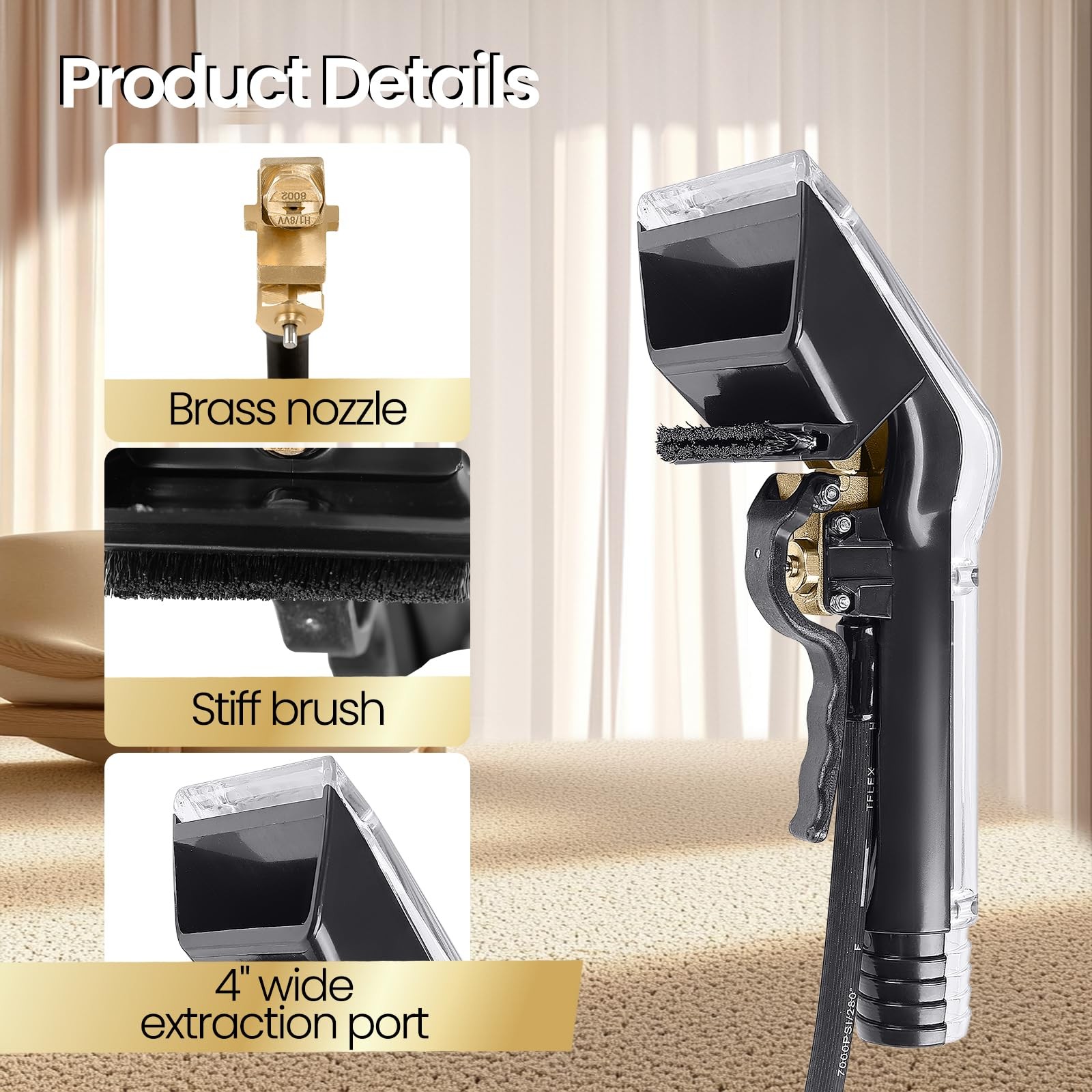 Upholstery Tool Compatible with Mytee 8400P Air Lite,1-1/2 Inches Interface,1...