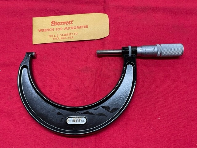Starrett T436FL-4 Outside Micrometer Friction Thimble, Lock Nut  IN STOCK