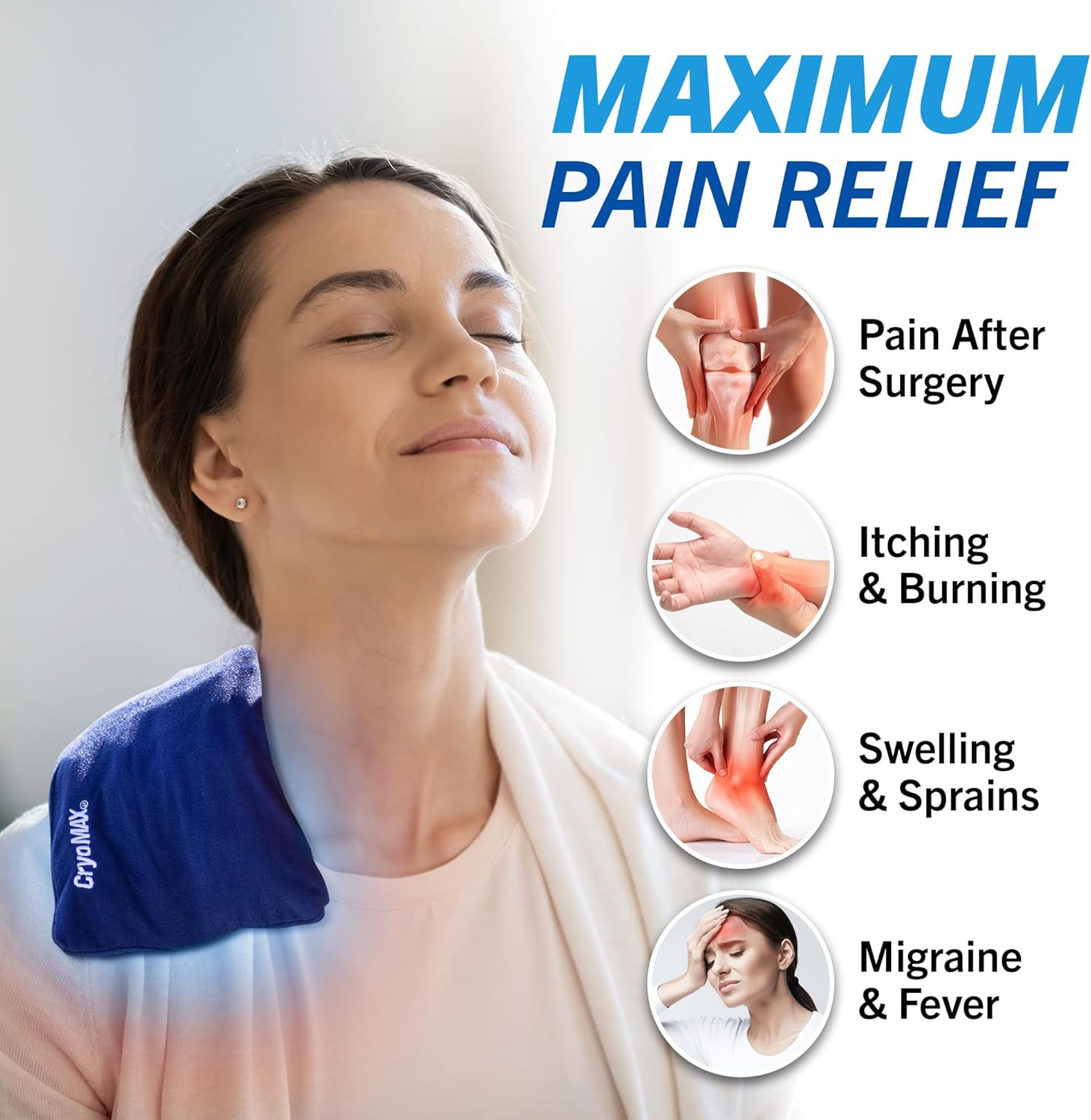 Cold Pack, 8 Hour Reusable Cold Therapy Ice Pack for Elbows, Knees, Neck + Mo...