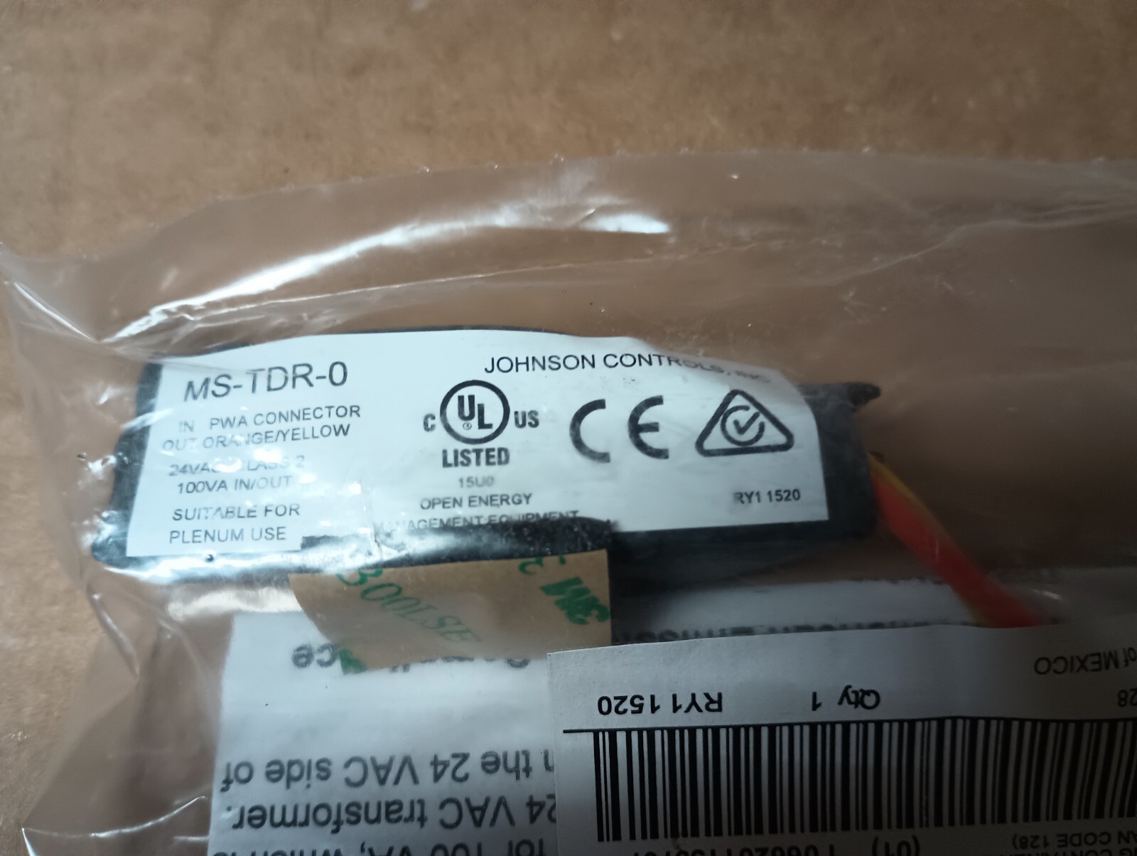 Johnson Controls MS-TDR-0 Time Delay Relay For Single VMA