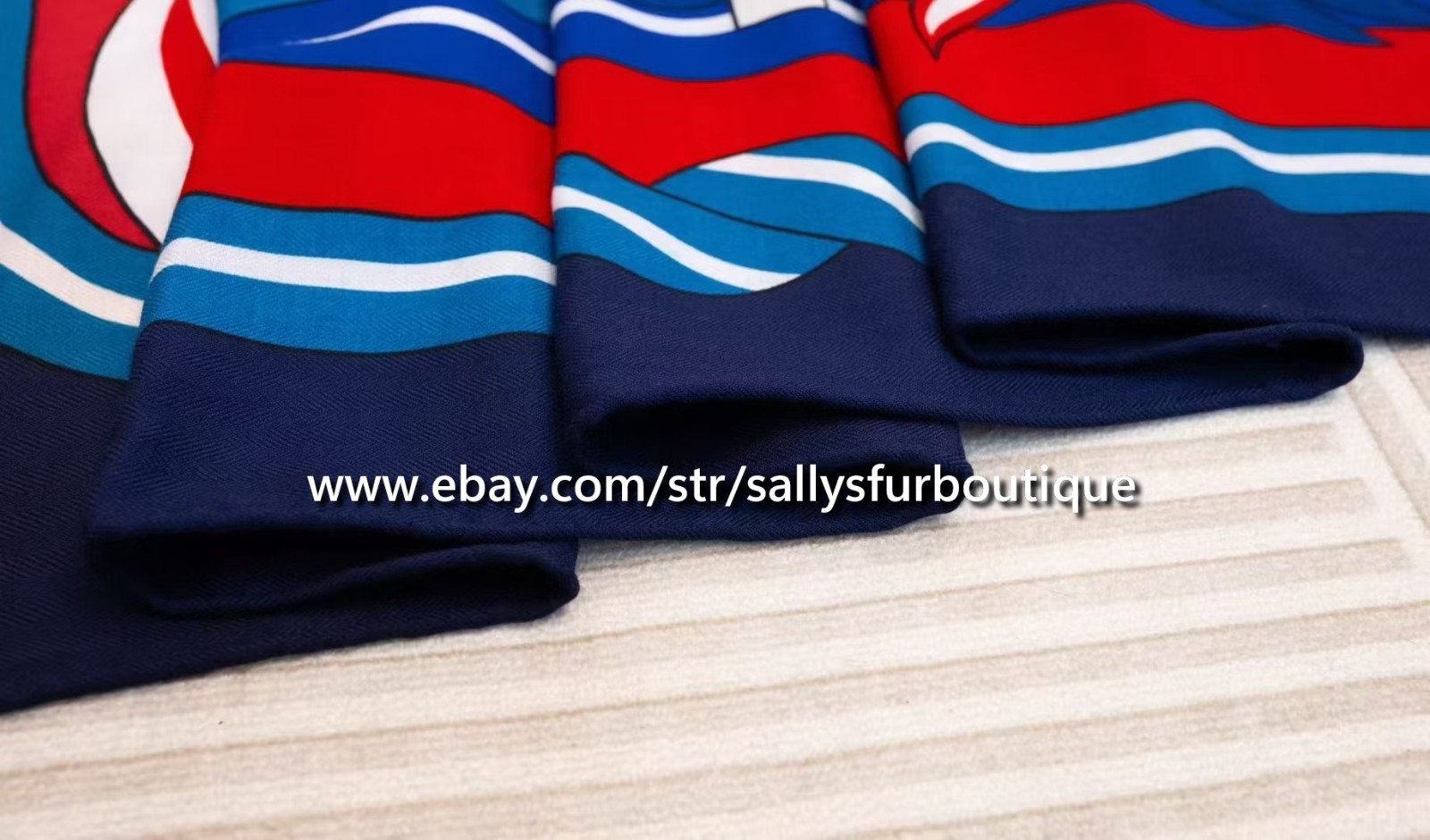 2025 Sallys 75% Cashmere & 25% Silk Horsehead Print Double Face Scarf Shawl 53"