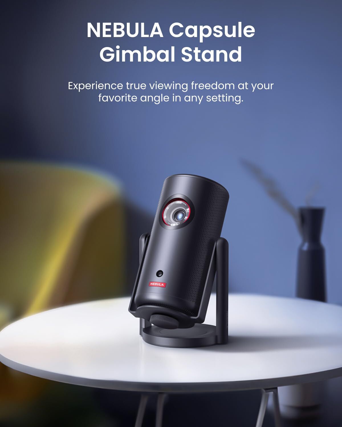 Capsule Gimbal Stand 0360 Degree Vertical And Horizontal Adjustable Viewing Angl