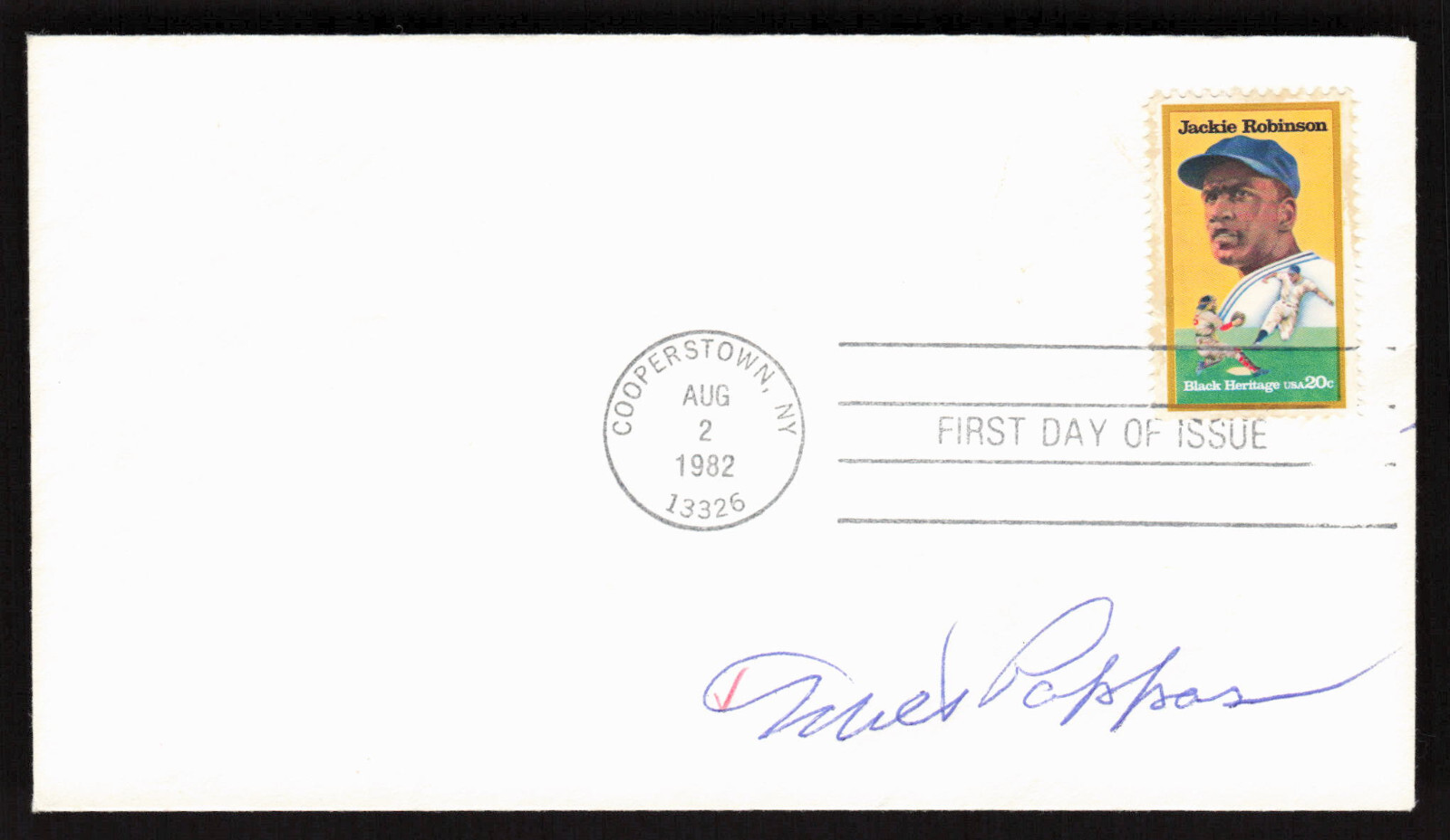 Milt Pappas Signed 1982 FDC Jackie Robinson Stamp Cover Baltimore Orioles Auto