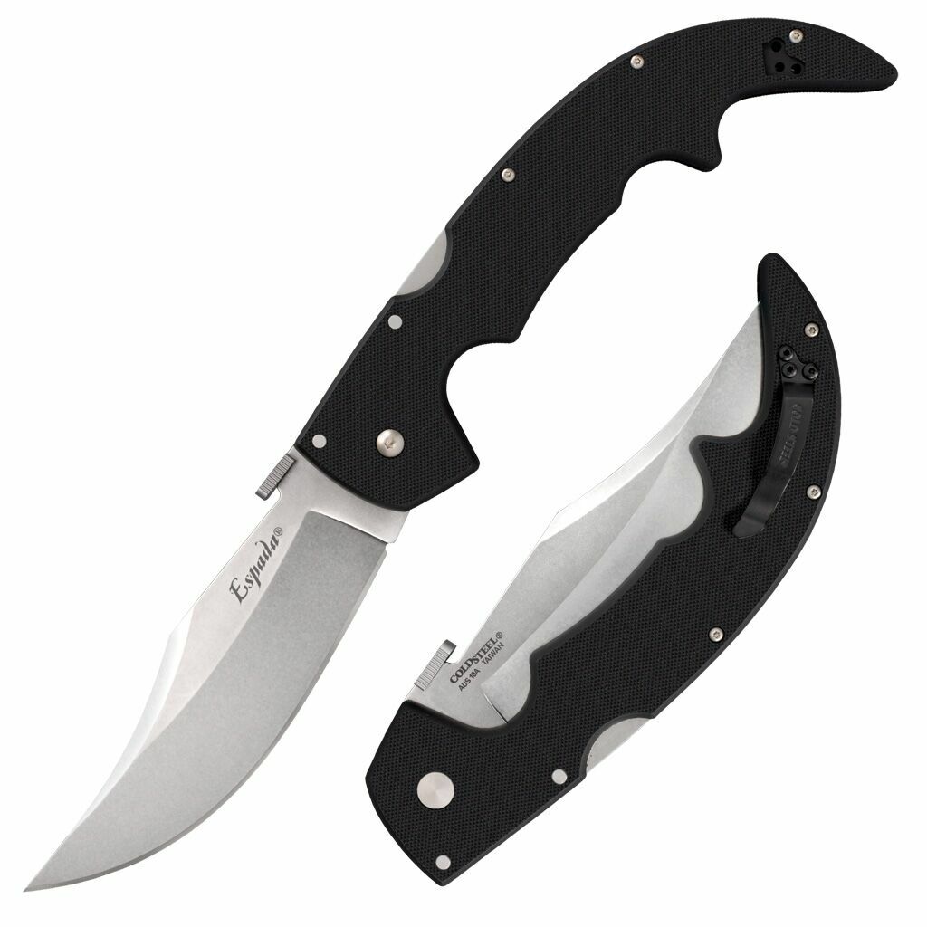 COLD STEEL G-10 Large Espada FOLDER, AUS 10A STEEL, 6 3/4" G-10 HANDLES 62MGD