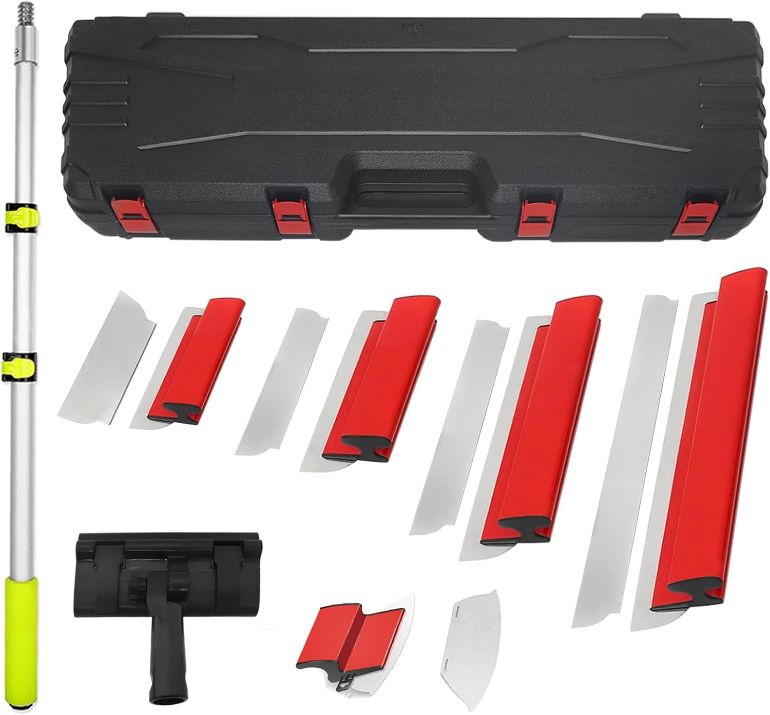 Stainless Steel Drywall Skimming Blade Set with Extendable Aluminum Handle