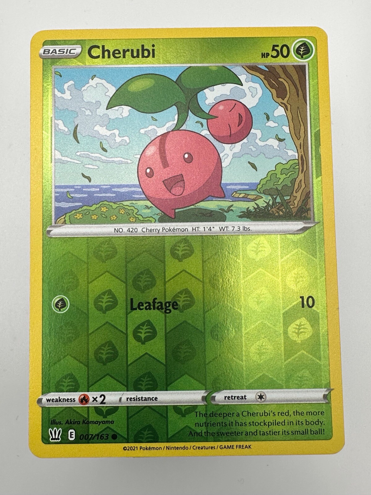 Pokemon TCG Card Battle Styles Cherubi 007/163 Reverse Holo