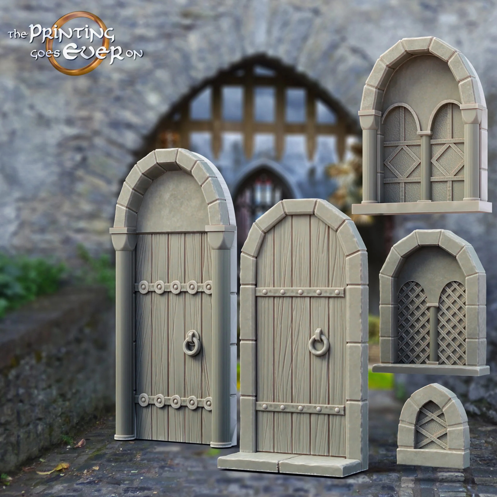 Doors and Windows - 28-32mm Soldiers of Gonthan - Resin Tabletop Miniature