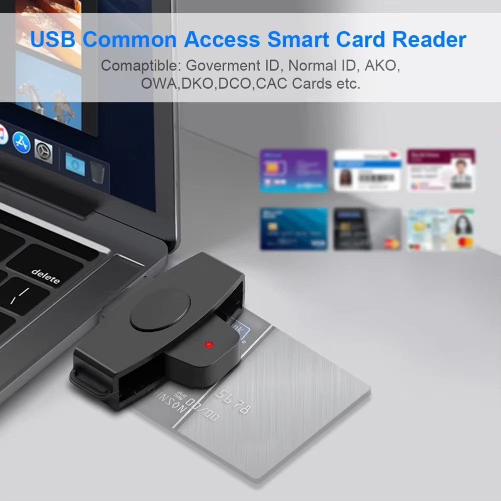 1PC Portable EMV Card Reader Adapter Bank Card External Reader Windows