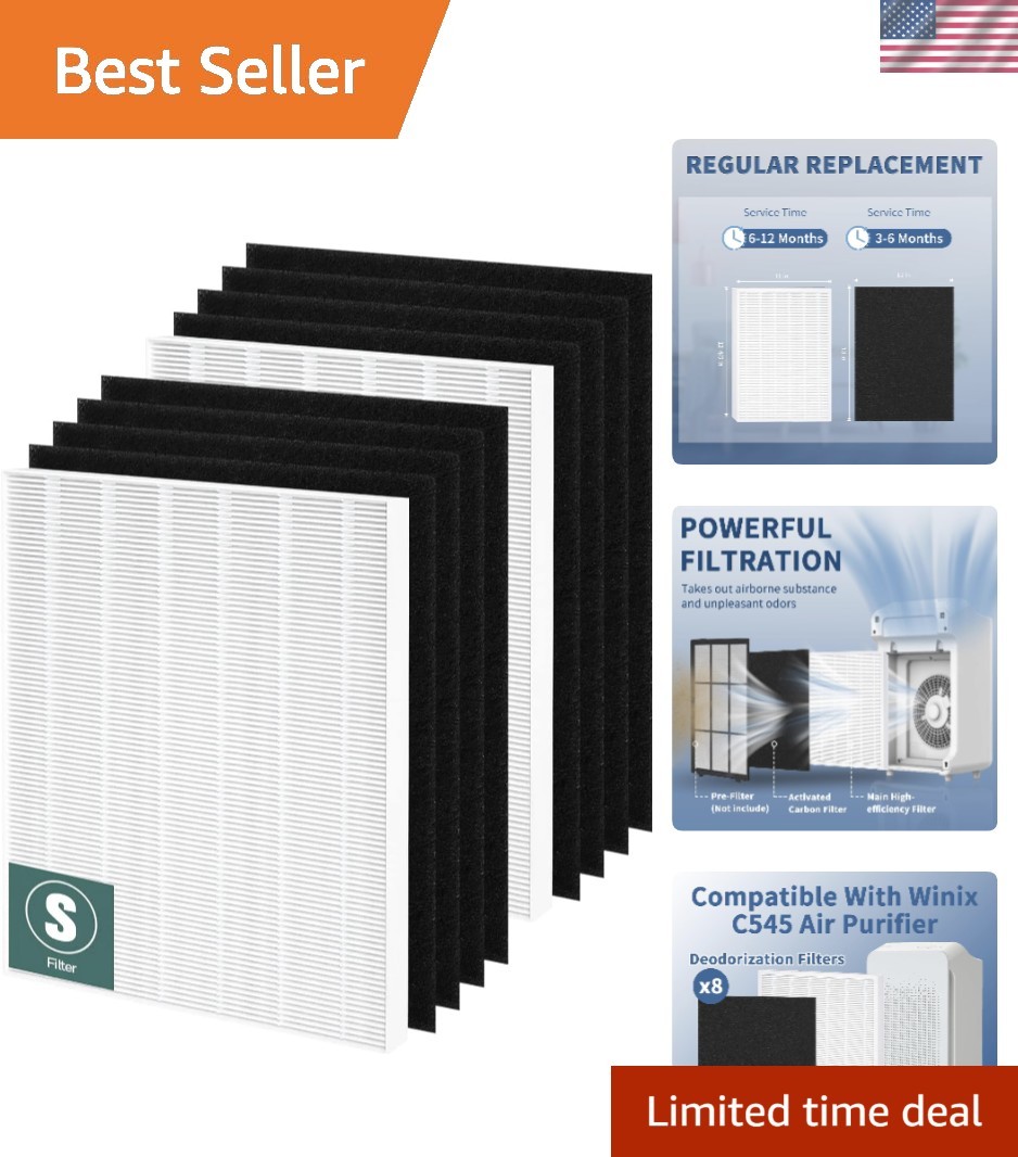 High-Efficiency C545 Replacement Filters - 2 True Filters & 8 Carbon Filters