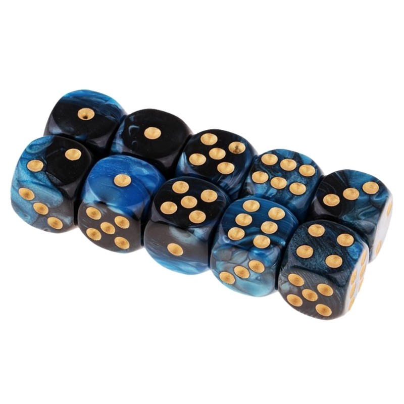 20 Pieces Acrylic Round Corner Dices 6 Sided Table Game Dices Smooth Surface
