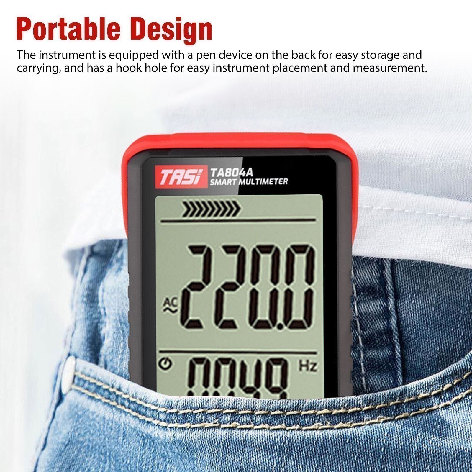 Digital Multimeter Voltmeter AC DC Volt Meter Ohmmeter Auto Range Tester Light M