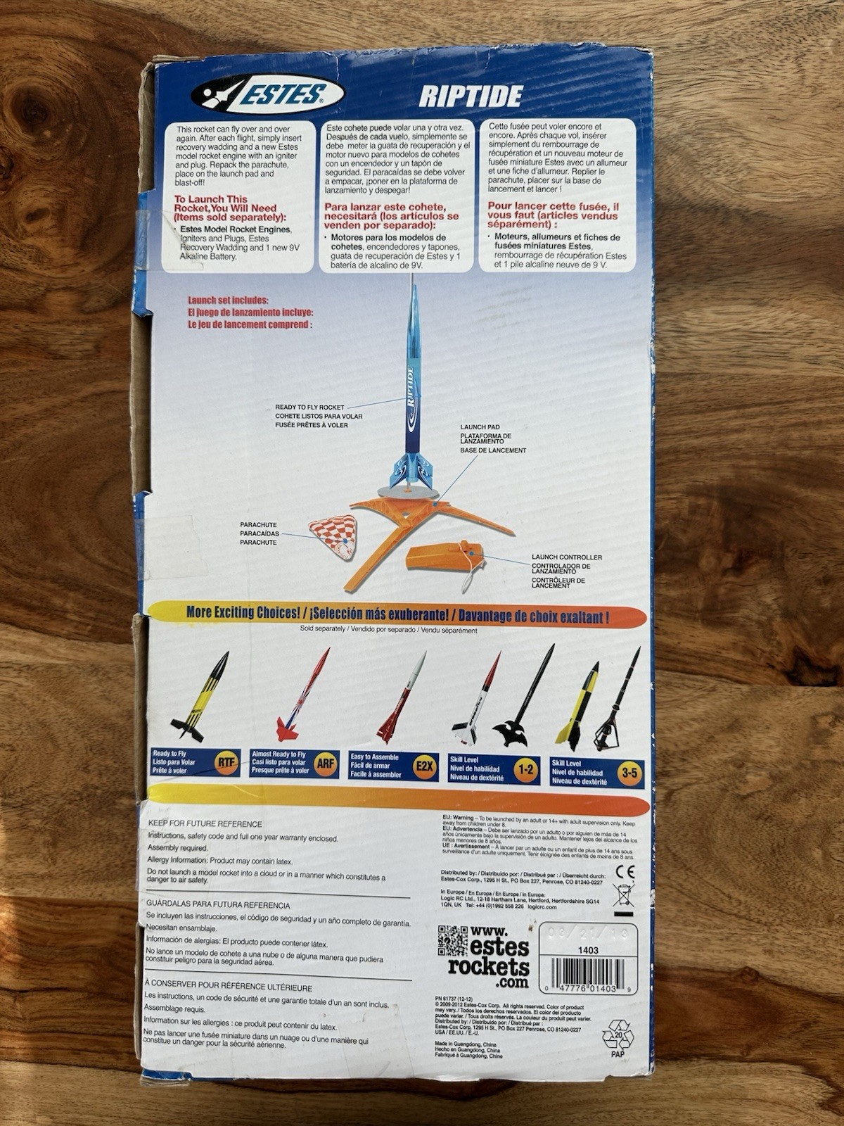 ESTES Model Rocket Starter Sets Patriot #1843 & Riptide #1403 *NO ENGINES*