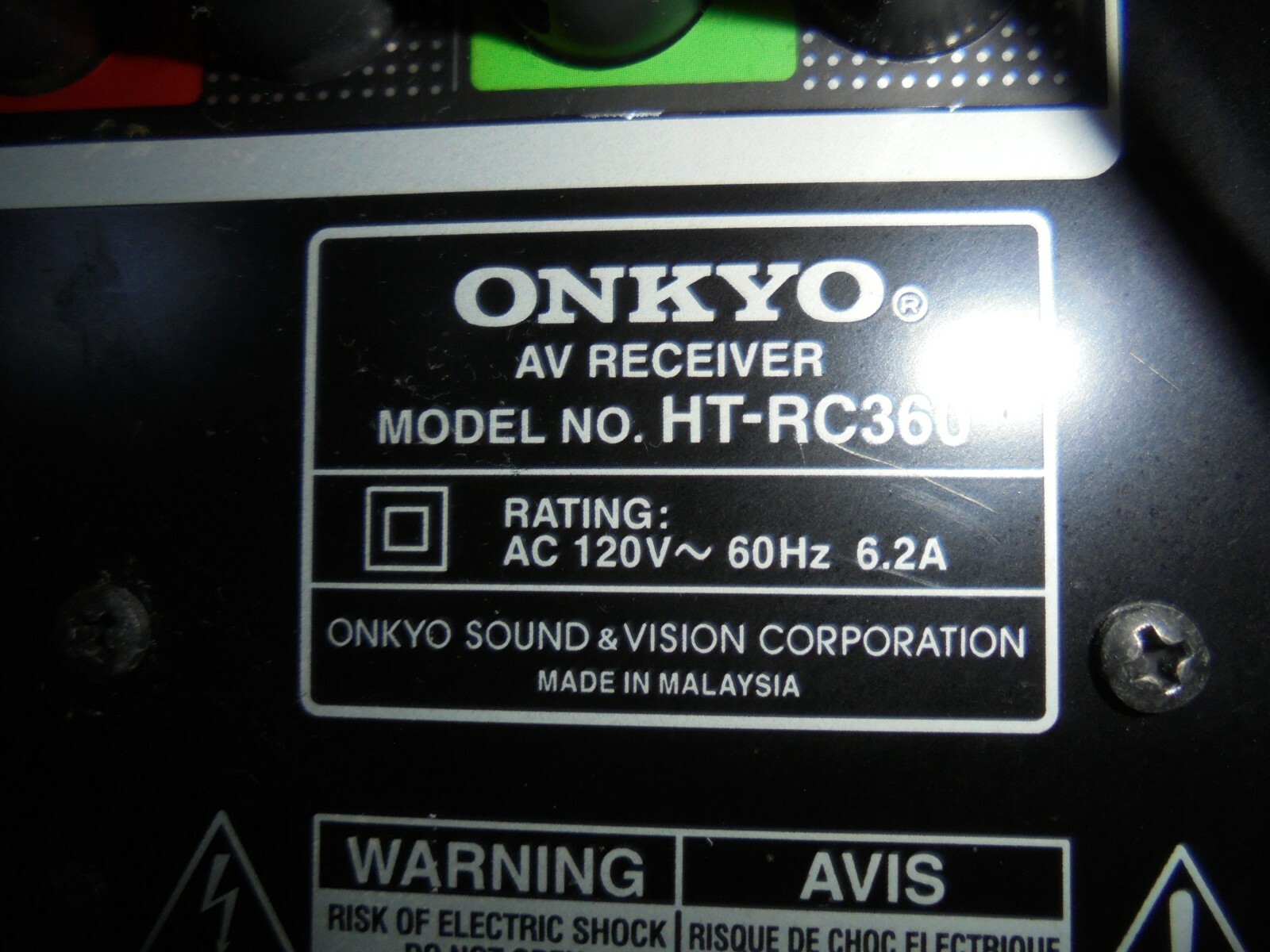 Onkyo HT-RC360 3D Ready Home Theater Receiver w/ Remote