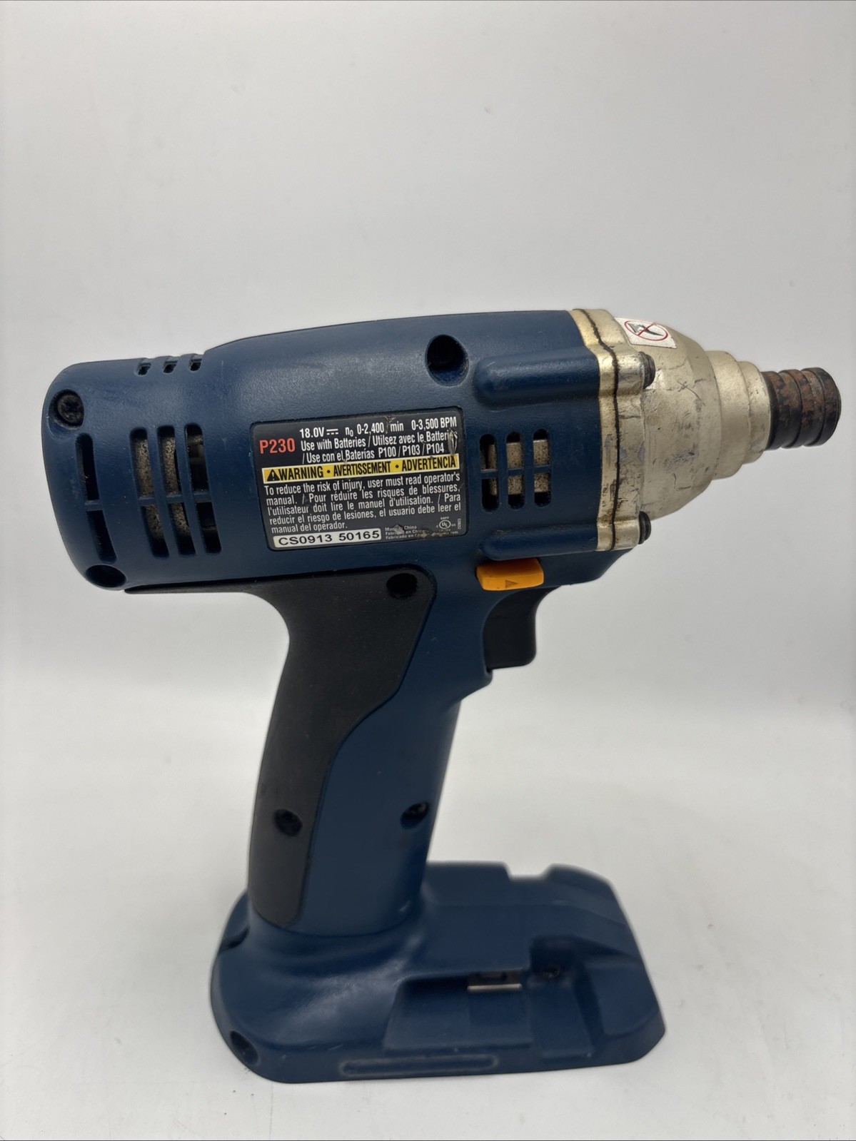 Ryobi 18V Cordless Impact Driver Model P230 Used In Working Condition