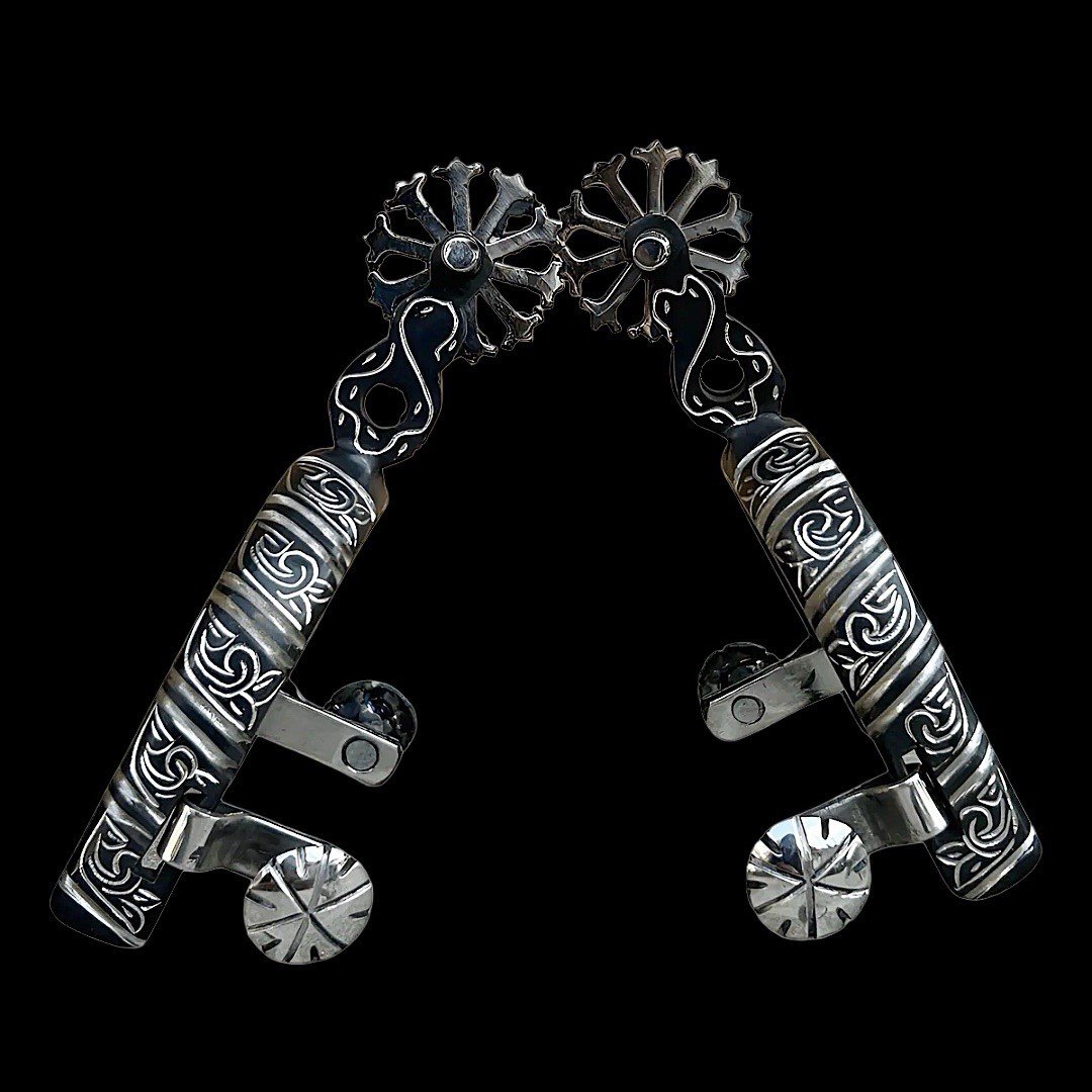 Mexican CHARRO SPURS ESPUELAS Charras Style Charreria HORSE Boot Gear Mexico