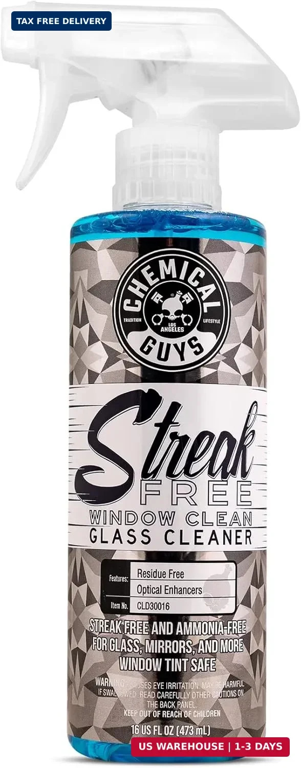 Chemical Guys Streak Free Glass and Window Cleaner - Works on Glass, Windows, Mi