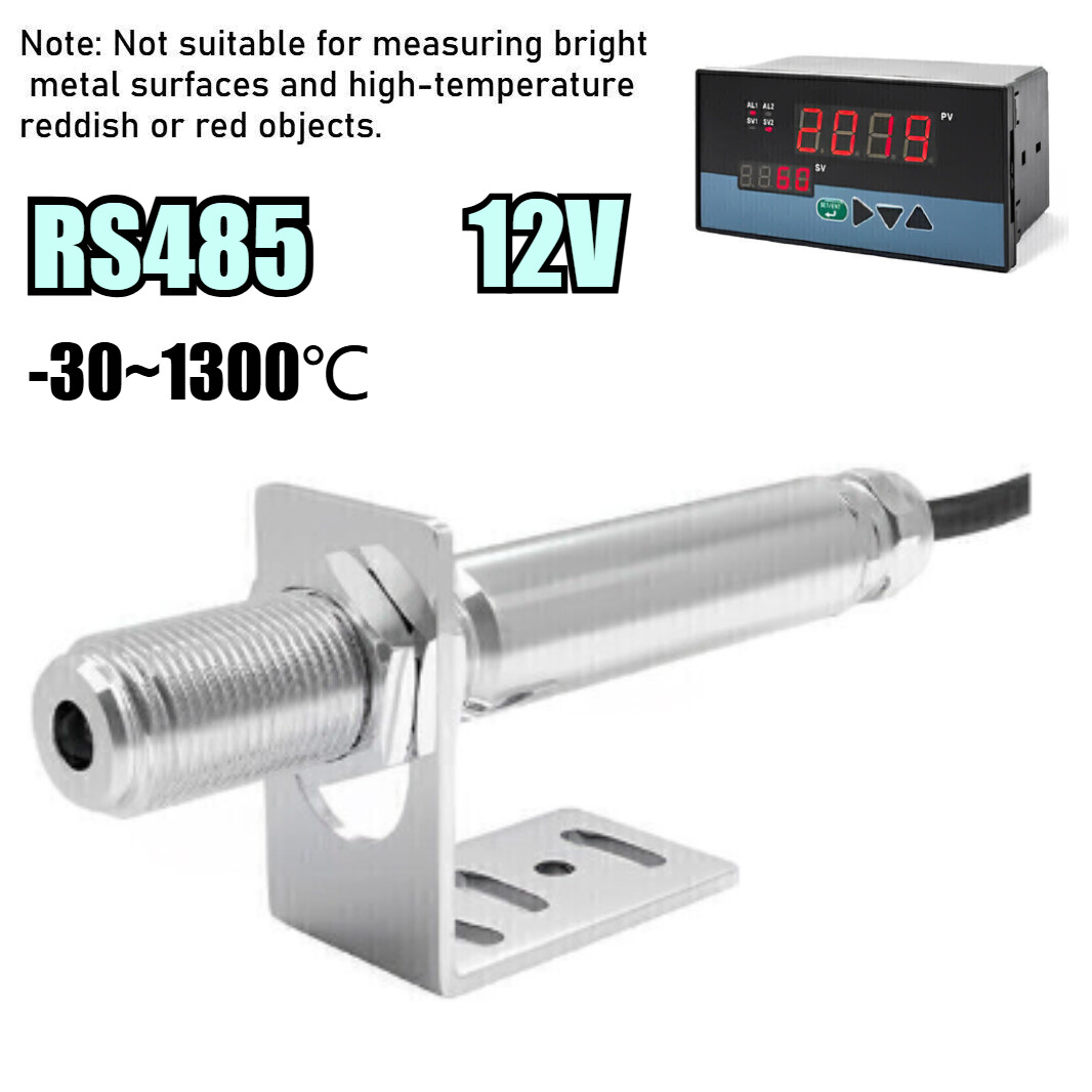 RS485 Infrared Thermometer Sensor Non-contact Temperature Tool W/ Controller 12V