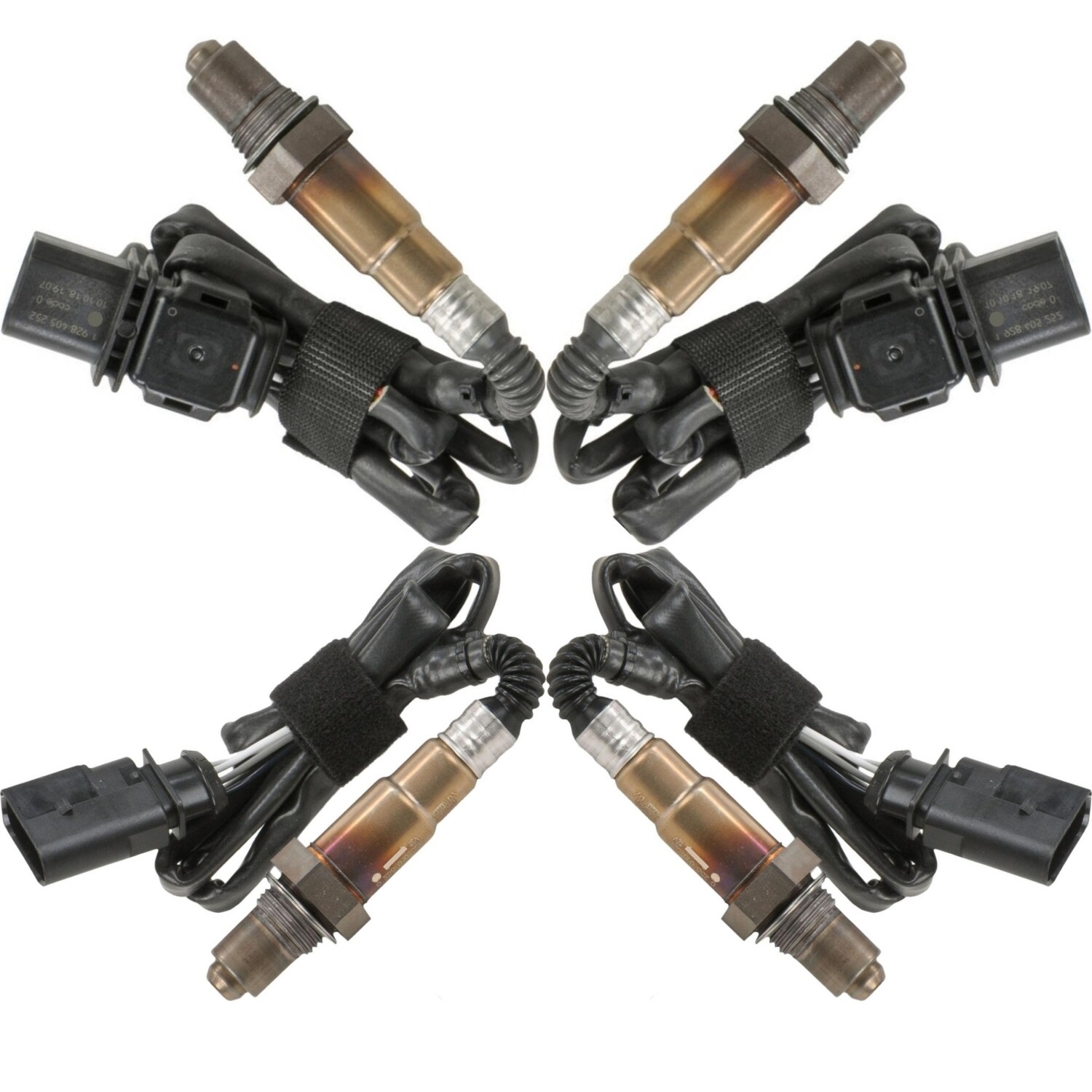 4pcs Upstream+Downstream Oxygen O2 Sensor For Porsche Cayenne 3.6L V6 2008-2010